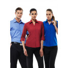 Biz Oasis Plain Womens 3/4 Sleeve Shirt