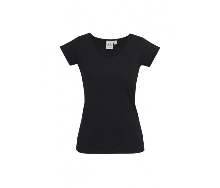 Biz Viva Womens V-Neck Tee